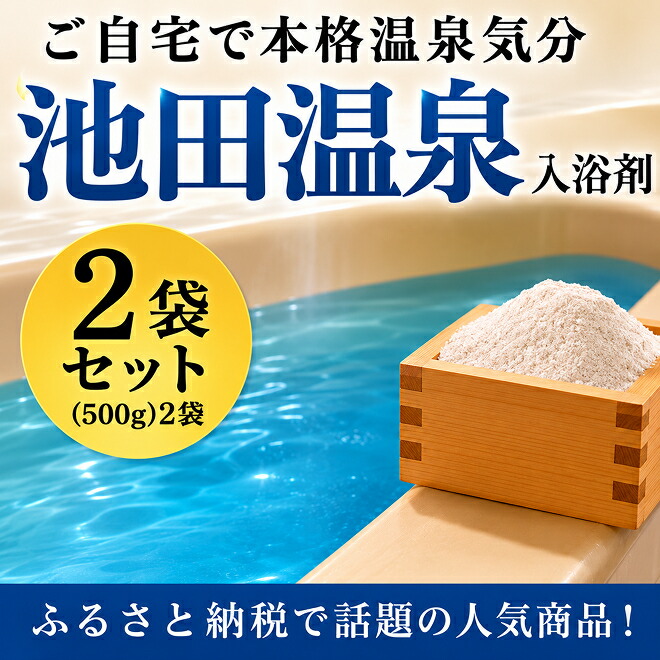 【ふるさと納税】池田海水浴場一風呂剤（500g）2袋仕掛ける 二階建てバス備品