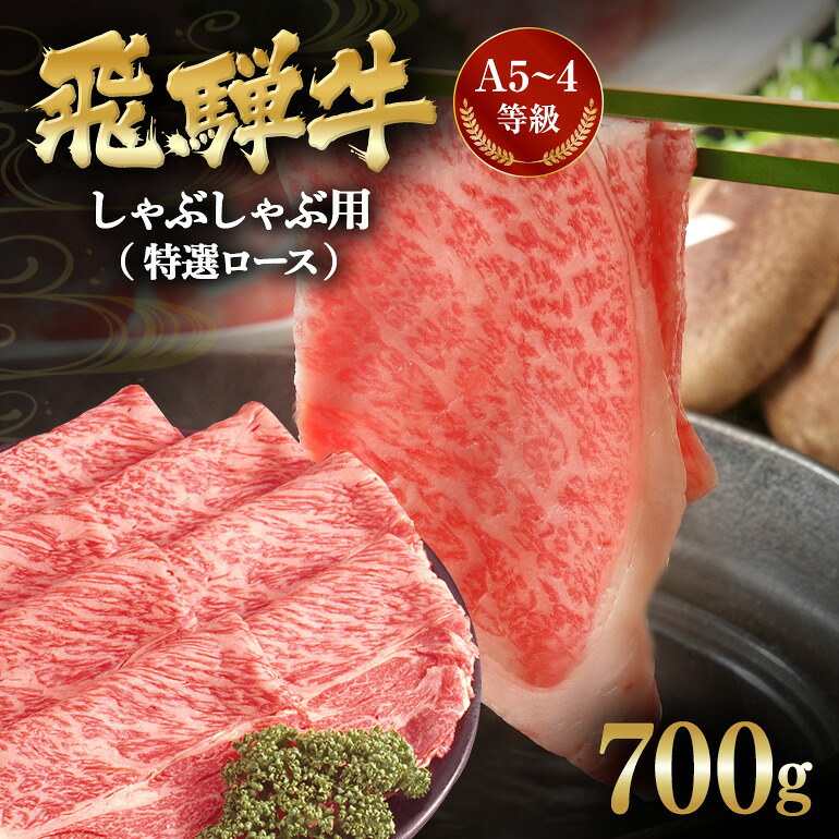 【ふるさと納税】 飛騨牛 A5～4等級 しゃぶしゃぶ用 ( 特選ロース ) 700g C-5/A-10