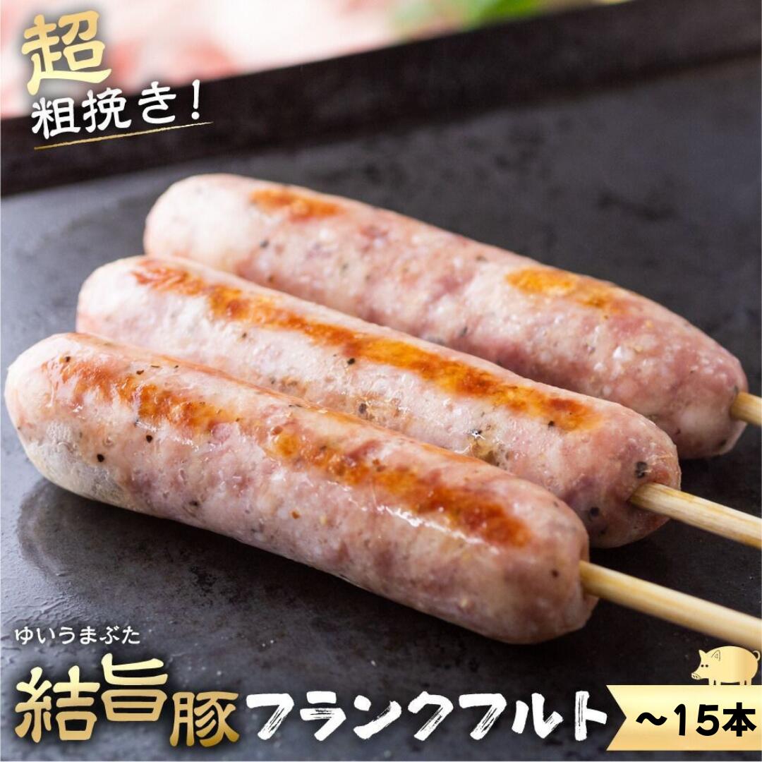 【ふるさと納税】≪選べる≫ 訳あり 結旨豚 フランクフルト 5本 1～3袋 国産豚使用 ソーセージ 超粗挽き あらびき 簡易包装 白川村 結旨豚 フランク ブランド豚 焼肉 BBQ アウトドア おつまみ 6000円 10000円 20000円 岐阜県 [S964]