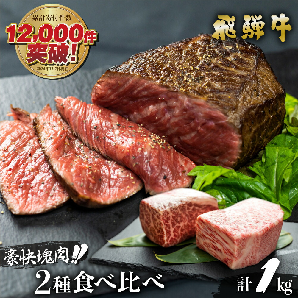 【ふるさと納税】飛騨牛 ブロック肉 1kg 発送月が選べる 牛肉 ローストビーフ ステーキ 霜降り 赤身 500g  肉 食べ比べ 訳あり 訳アリ 部位お任せ 不揃い 規格外 真空パック 黒毛和牛 BBQ 焼肉 キャンプ 人気 ランキング 白川村 3万円 30000円 [S090]