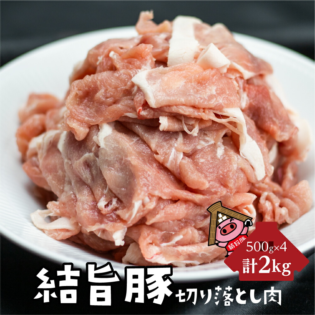 【ふるさと納税】白川郷 結旨豚 切り落とし 500g×4パック  計2kg  岐阜県産　訳あり　部位不揃い  豚肉  ぶた肉 国産肉 小分け 国産豚 10,000円 1万円 抗生物質 合成抗菌剤不使用 [S226]