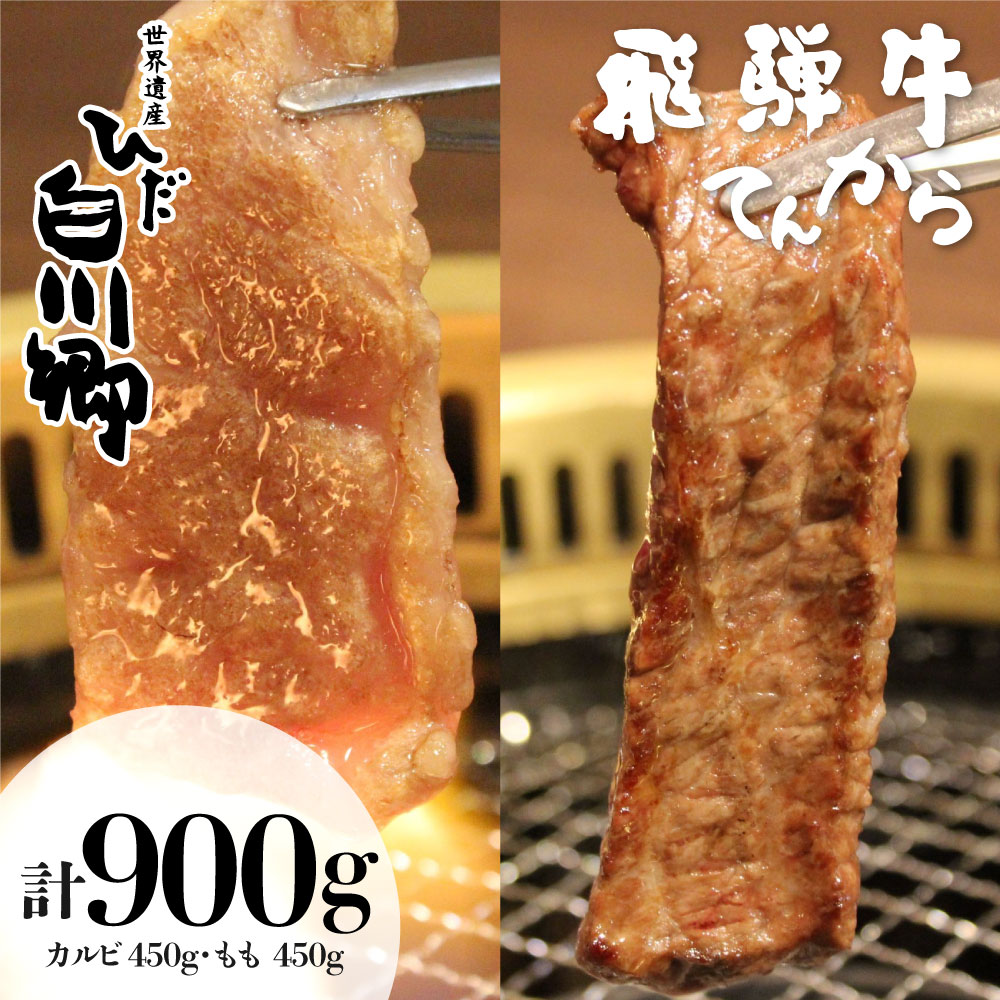 新規購入 最高級 飛騨牛カルビ もも 焼肉用 450g 2種 計900g 食べ比べ A5 等級 白川郷 てんから S178 激安単価で Volfgr Com