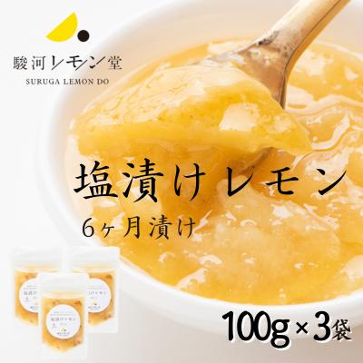 【ふるさと納税】塩漬けレモン 100g×3パック 駿河レモン堂 れもん 調味料 薬味 塩レモン | 加工食品 瓶詰 添加物不使用 静岡産レモン使用 スパイス ソース ドレッシング 味付け