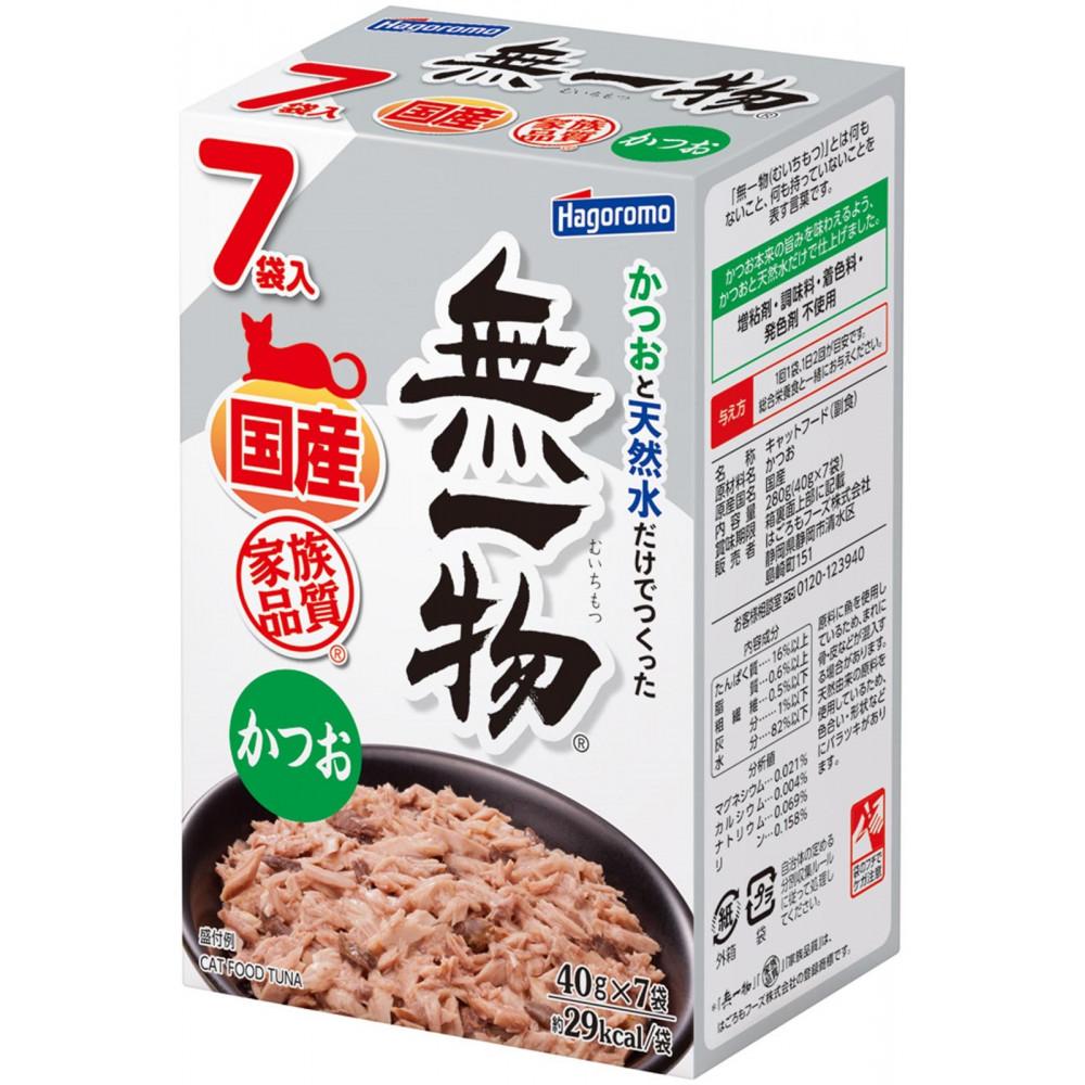 【ふるさと納税】【定期便】全3回　ペットフード無一物(R)パウチかつお（40g）7個パックｘ10箱　（月70袋x3回　全合計210袋）【はごろもフーズ】 | 猫　ネコ　ねこ　キャットフード ウェットフード　フード　ペット ペットグッズ 人気 おすすめ 送料無料｜静岡県静岡市