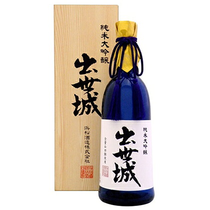 【ふるさと納税】純米大吟醸 出世城 720ml&times;1本（木箱入り） 純米大吟醸酒 日本酒　 ｜静岡県浜松市