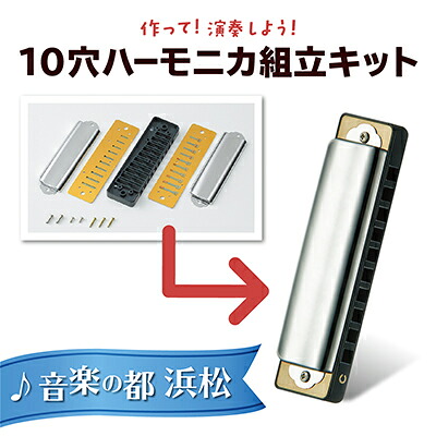 【ふるさと納税】手づくり工作シリーズ　10穴ハーモニカ 雑貨 民芸品 工芸品 ｜静岡県浜松市