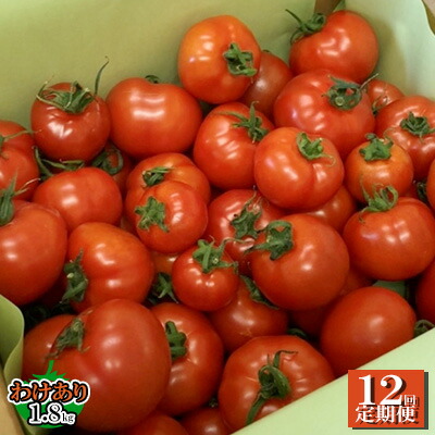 【ふるさと納税】【12ヶ月定期便】機能性表示食品　Hapitoma ハピトマ　わけあり（1.8kg）【配送不可：離島】 野菜 ベジタブル ダブル成分 GABA リコピン ストレス 緩和 LDLコレステロール 低下