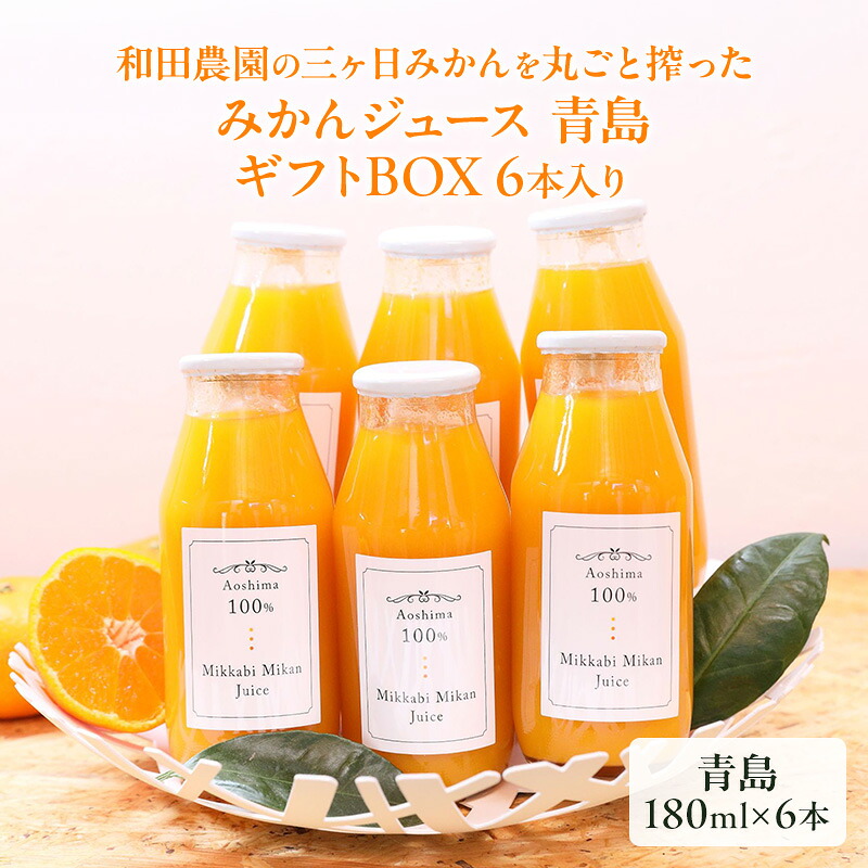 【ふるさと納税】和田農園の三ヶ日みかんを丸ごと搾ったみかんジュース 3種アソート6本入り 果汁飲料 フルーツジュース 旬のみかん 爽やか 100％ストレートジュース 飲み比べ ｜静岡県浜松市