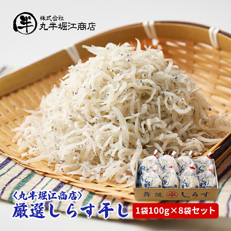 【ふるさと納税】〈丸半堀江商店〉厳選しらす干し　1袋100g×8袋セット【配送不可：離島】 一匹一匹の大きさが揃った 個包装 16,060円