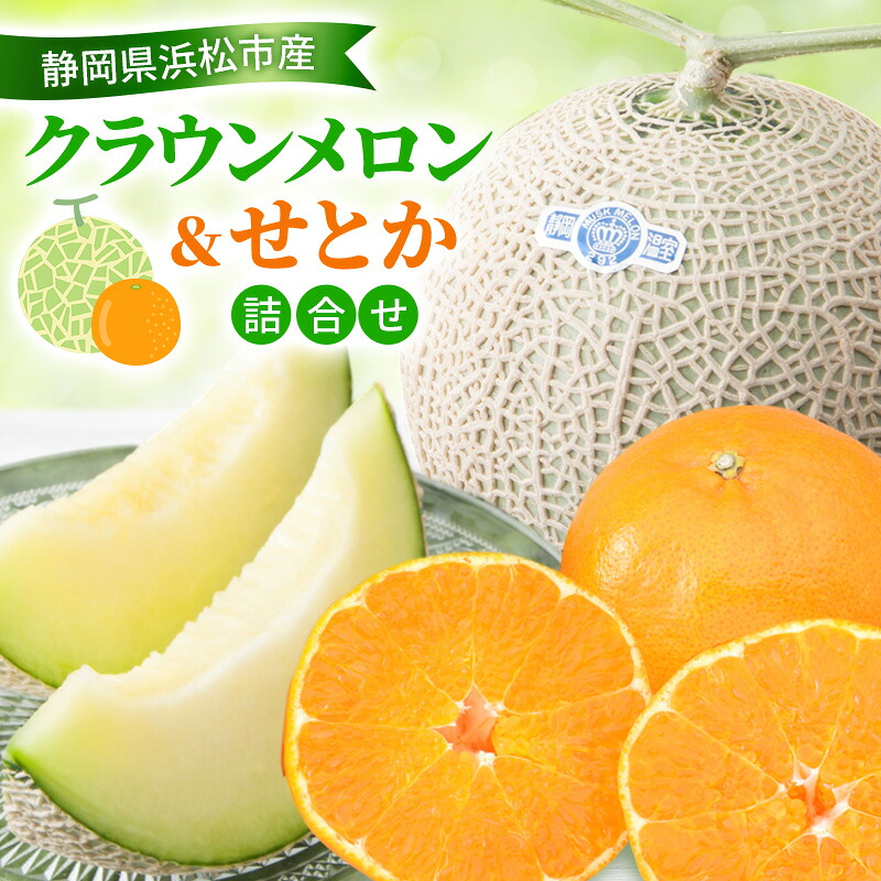 【ふるさと納税】【2027年2月発送】クラウンメロン&せとか詰合せ クラウンメロン 1個 約1.3kg 白等級 せとか 4個 柑橘の最高峰 ジューシー メロン めろん 柑橘 かんきつ みかん ミカン 蜜柑 静岡 浜松市 お届け:2027年2月11日~2月28日まで
