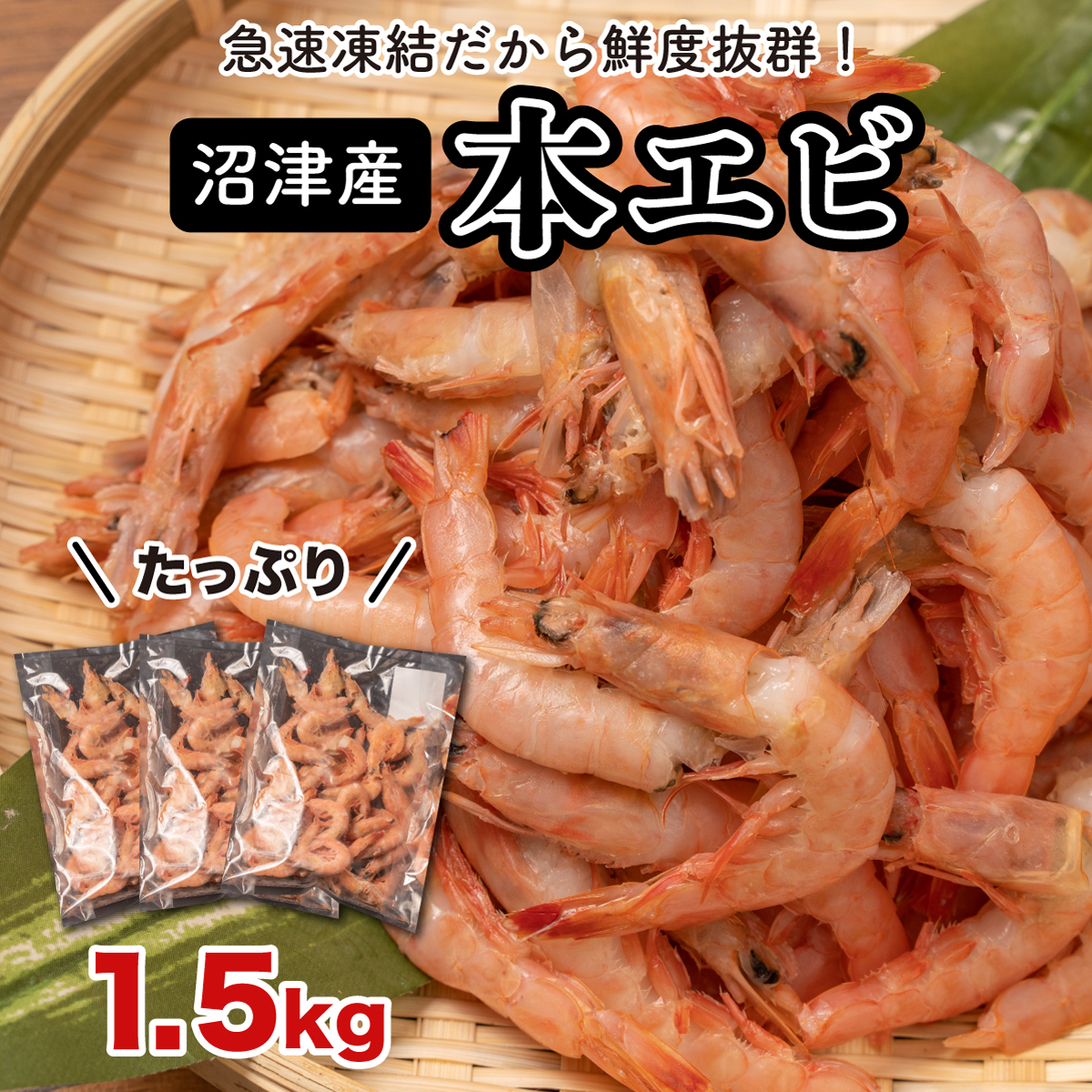 6300円 かわいい エビ 海老 1 5kg 500g 3 駿河湾 Lサイズ 本えび 希少 国産 小分け 冷凍