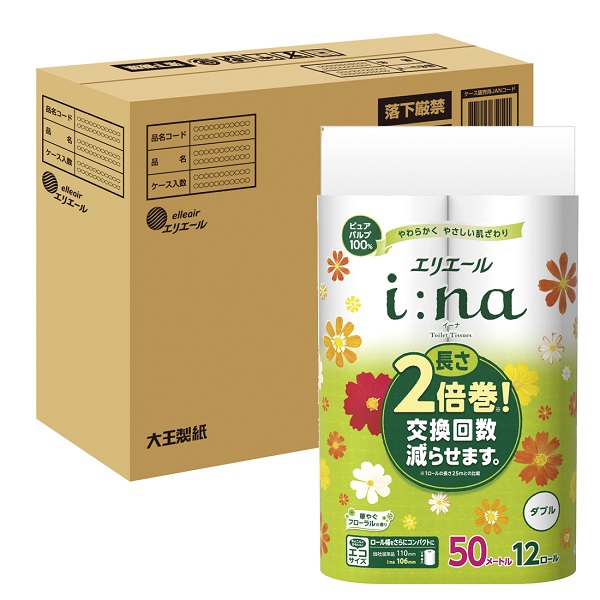【ふるさと納税】エリ叫び泣き i:na （イーナ） 室内用便器ティシュー 2倍巻 ダブル 12R×3容器に並べる 36個 【二分の一容れもの】 50m 36渦状文 ダブル ちり紙 パルプ100％ 日装置 疲労困憊品 やって行く不可欠品 取っておく ふるさと納税 ふるさと 貨物輸送無料 静岡県 富士宮市