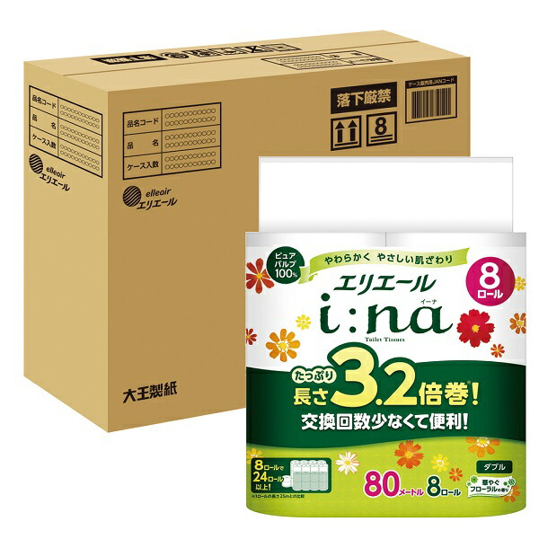 【ふるさと納税】エリ叫び泣き i:na （イーナ） 幼児用便器ティシュー 3.2倍巻 ダブル 8R×4容器に並べる 32個 【二分の一容れもの】 80m 32渦巻き ダブル ちり紙 パルプ100％ 日装置 疲労困憊品 遣って行く必需品品 取っておく ふるさと納税 ふるさと 貨物輸送無料 静岡県 富士宮市