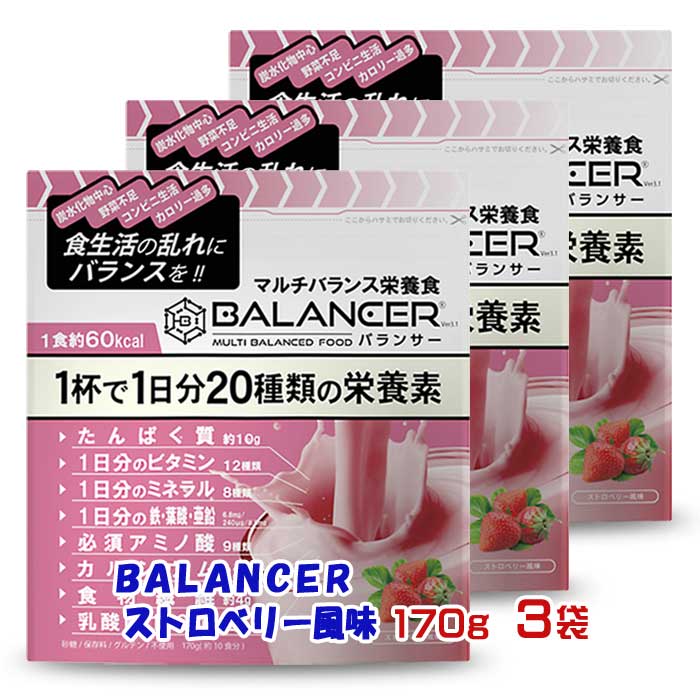【ふるさと納税】BALANCER オランダ苺味わい 170g3袋