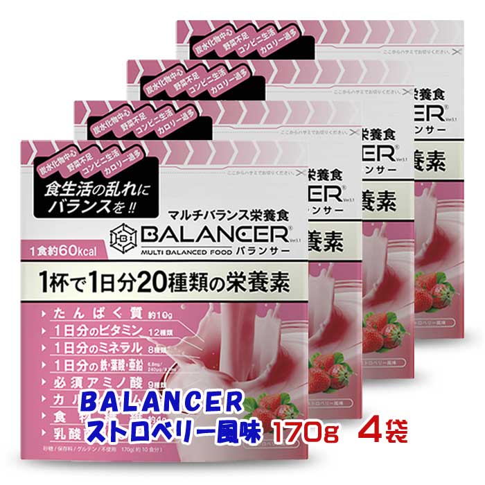 【ふるさと納税】BALANCER オランダ苺味わい 170g4袋