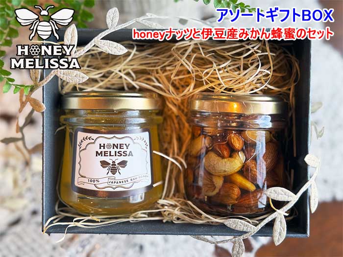 【ふるさと納税】ハロウィンギフト＆お歳暮ギフトにも最適 アソートギフトBOX honeyナッツと伊豆産みかん蜂蜜のセット｜静岡県伊東市
