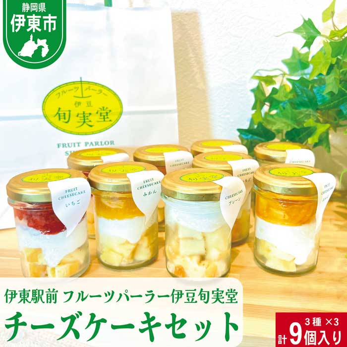 【ふるさと納税】〔伊東温泉で人気〕旬実堂 チーズケーキ3種セット&times;3(9個入)｜静岡県伊東市