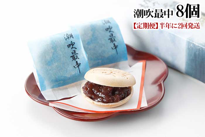 G2*【ふるさと納税】【定期便 全2回】紅谷 潮吹最中 8個入 伊東ブランド認定品 半年に2回発送
