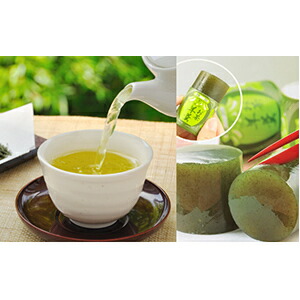 【ふるさと納税】たっぷり深蒸し茶 特選やぶきた2000g お茶羊羹付き 緑茶 和菓子 ようかん |静岡県島田市
