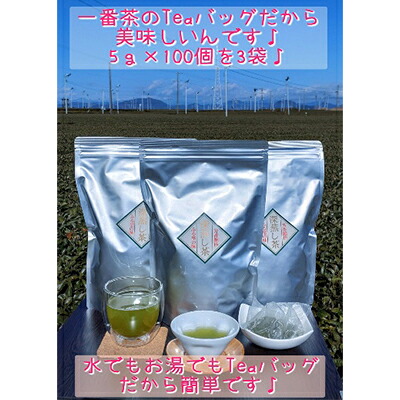 【ふるさと納税】生産者直送♪ 深蒸し一番茶ティーバッグ100個入&times;3袋 お茶 飲み比べ セット 地産100％ 静岡 島田市｜静岡県島田市