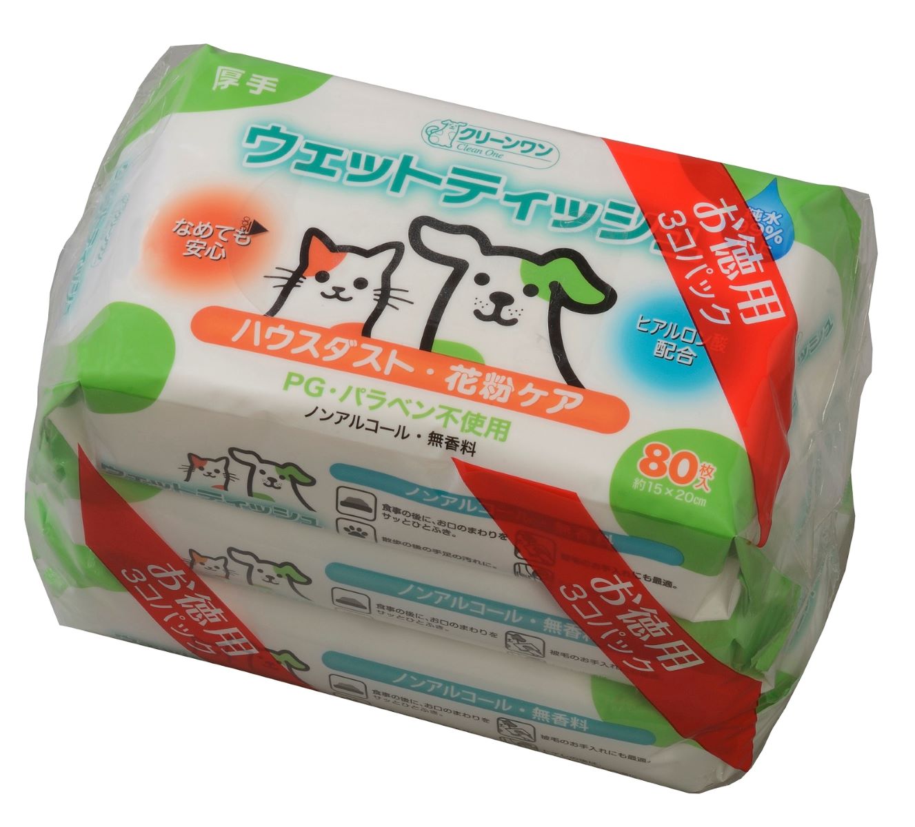 楽天市場】【ふるさと納税】1309クリーンワン ペット用うるおいウェットティッシュ80枚入6個パック×8袋 ノンアルコール : 静岡県富士市