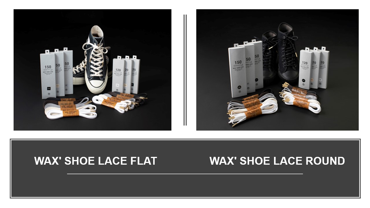 若者の大愛商品 1501 WAX' SHOE LACE -FLAT- -ROUND- 人気のブラック２ 