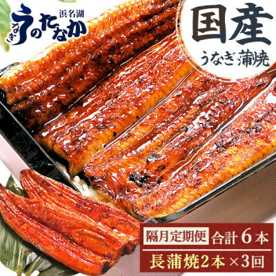 【ふるさと納税】【2ヵ月毎定期便】浜名湖・うなぎのたなかの国産うなぎ長蒲焼2本※1回分360g程度全3回_ うなぎ 鰻 蒲焼 定期便 国産 冷凍 浜名湖 老舗 静岡県 人気 おすすめ 送料無料 贈答 ギフト プレゼント 関東風 簡単調理 【配送不可地域：離島】【4059978】