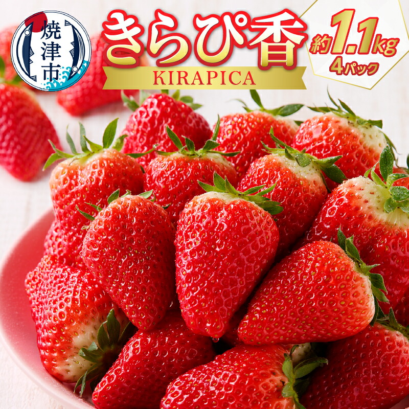 【ふるさと納税】 いちご きらぴ香 約1.1Kg 計4パック 果物 フルーツ 冷蔵 焼津 静岡限定生産 a10-421