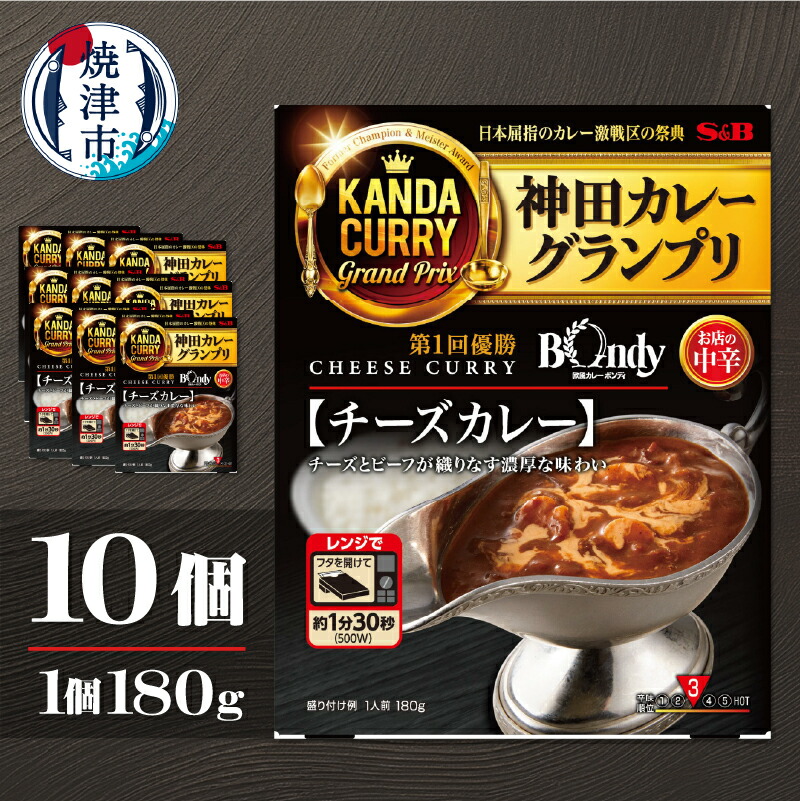【ふるさと納税】 カレー チーズカレー 神田カレー グランプリ 欧風カレーボンディ 180g 10個 名店監修 レトルト 簡単 便利 時短 保存食 常備食 焼津 a16-207|静岡県焼津市