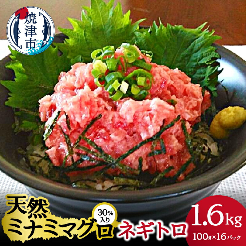 【ふるさと納税】 ネギトロ まぐろ 天然 ミナミ マグロ 30％入り 小分け 100g×16パック  計1.6kg 魚 焼津 a15-514