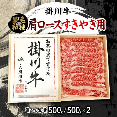 【ふるさと納税】掛川牛(黒毛和種)肩ロースすきやき用 (冷凍) 500g・ 500g×2【配送不可地域:離島・北海道・沖縄県・四国・九州】【G1670598】|静岡県掛川市
