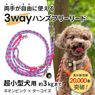 【ふるさと納税】【選べる色つや】【犬用先んじる】3WAYハンズフリーリード(超小型犬用)【送りとどける不可領域：離島・沖縄県】【G1625460】