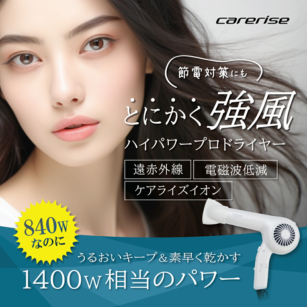 【ふるさと納税】 ドライヤー イオン ヘアドライヤー 強風 タイプ TF-2408 ケアライズイオン 温風 冷風 ヘアケア プラズマ 美容 セラミック 速乾 電磁波低減 節電対策 スタイリング ケア BLDCモーター 藤枝市 静岡県|静岡県藤枝市
