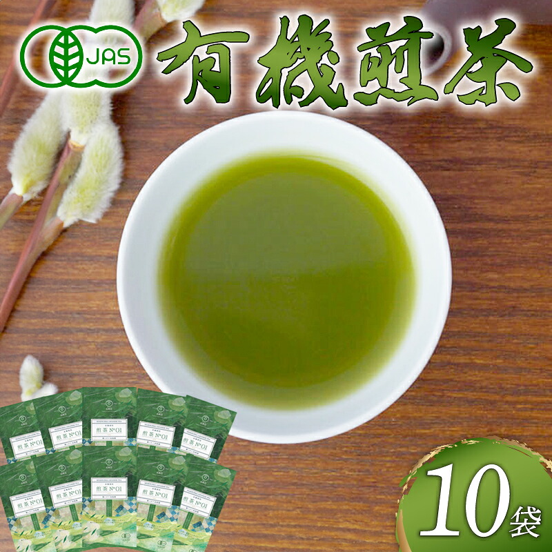 【ふるさと納税】 煎茶 No.01 10本 セット 有機JAS 高級 熟成 オーガニック お茶 日本茶 飲料 小分け 健康 ギフト 贈答品 緑茶 深蒸し茶 茶葉 ティーバッグ カテキン リラックス 美容 藤枝市 静岡県
