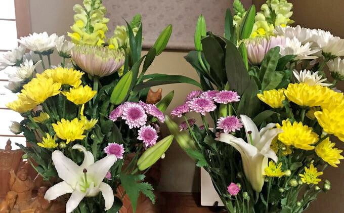 21特集 お供えのお花 生花組花2束 1対 Fucoa Cl