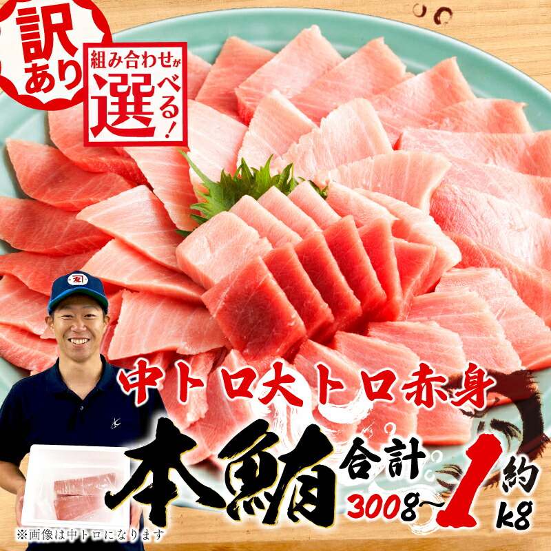 【ふるさと納税】 父の日 の プレゼント に！ 訳あり 本マグロ 中トロ 約400g 赤身500g 大トロ 約300g 鮪 冷凍 本鮪 漬け丼 刺身 魚 鮮魚 海鮮 食品 人気 まぐろ 不揃い 規格外 ふるさと納税おすすめ 不定型 柵 ふるさと納税 魚介類 マグロ ネギトロ にも 10000円 1万円