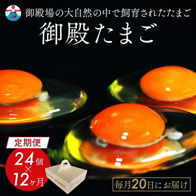 【ふるさと納税】【定期便12ヵ月】《毎月20日にお届け》御殿たまご 赤たまご 24個入（破損保障含む）もみがら入 ◇ ｜ 卵 タマゴ 玉子 たまごかけご飯 生卵 鶏卵 卵焼き 国産 御殿場産 ※北海道・沖縄・離島地域への配送不可｜静岡県御殿場市