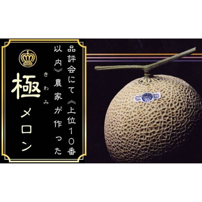 【ふるさと納税】クラウンメロン”極メロン”１玉入　ギフト箱入り 　お届け：◆返礼品到着後、すぐに状態をご確認ください◆