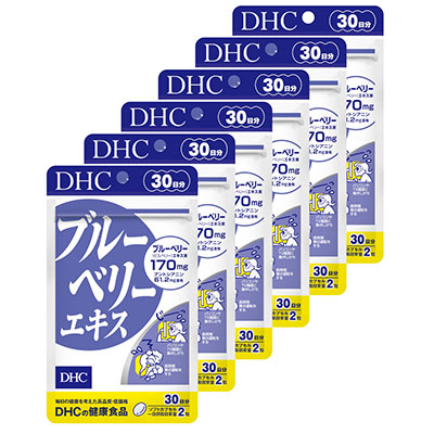 【ふるさと納税】DHC ブルーベリー エキス 30日分 ×6個 セット サプリ サプリメント ブルーベリーエキス ビルベリー アントシアニン ルテイン マリーゴールド カロテノイド ビタミン パソコン スマホ 30日 健康 健康食品 静岡 静岡県 袋井市