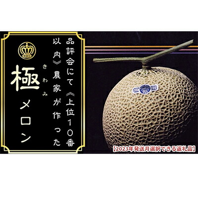 【ふるさと納税】★発送月選択できる返礼品★ 『クラウンメロン ”極メロン” 1玉』 ギフト箱入り メロン 人気 厳選 ギフト 贈り物 デザート グルメ 袋井市　お届け：お届け希望月の上旬～下旬　◆返礼品到着後、すぐに状態をご確認ください◆