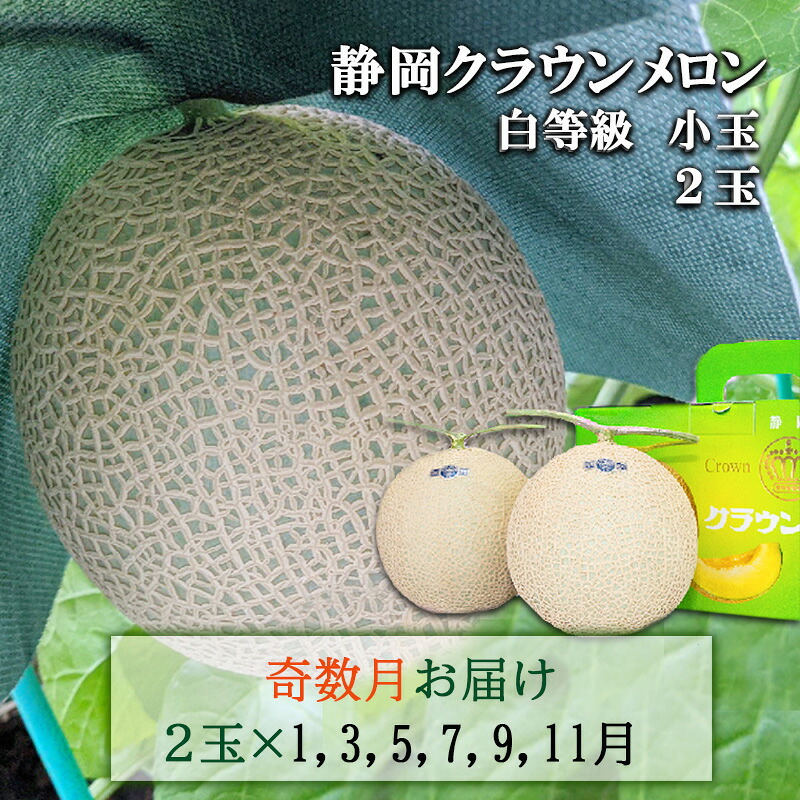 【ふるさと納税】【奇数定期便】クラウンメロン【並(白等級)】小玉(1.1kg前後)2玉入り 果物 メロン青肉 フルーツ デザート 高級メロンブランド 高級メロン ブランドメロン