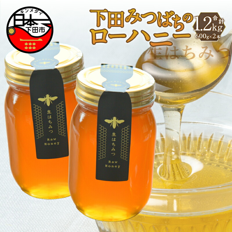 【ふるさと納税】 はちみつ 国産 非加熱 百花蜜 生はちみつ 純粋 ハチミツ 蜂蜜 ハニー ローハニー お取り寄せ お土産 ビタミン ミネラル 無添加 発酵食品 セット 600g 2本 下田みつばちのローハニー 静岡 伊豆 下田産 送料無料