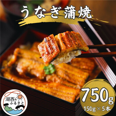 【ふるさと納税】【浜名湖産 鰻】うなぎ蒲焼 約150g×5尾[かわべのうなぎ][産地直送][冷凍]【配送不可地域：離島】【1664747】
