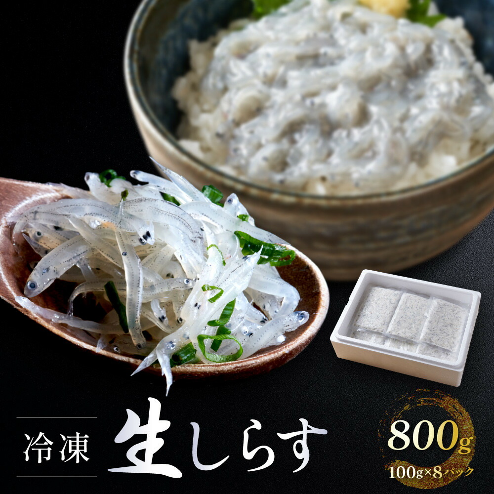 【ふるさと納税】冷凍生しらす【計800g(100g×8)】静岡県御前崎産 生しらす丼 8杯分 小分け 個包装 便利 大容量 徳用 海鮮丼 使いやすい食べきりサイズ どんぶり 刺身 おつまみ おかず 惣菜 晩ごはん | 魚 お魚 さかな 食品 人気 おすすめ 送料無料|静岡県御前崎市