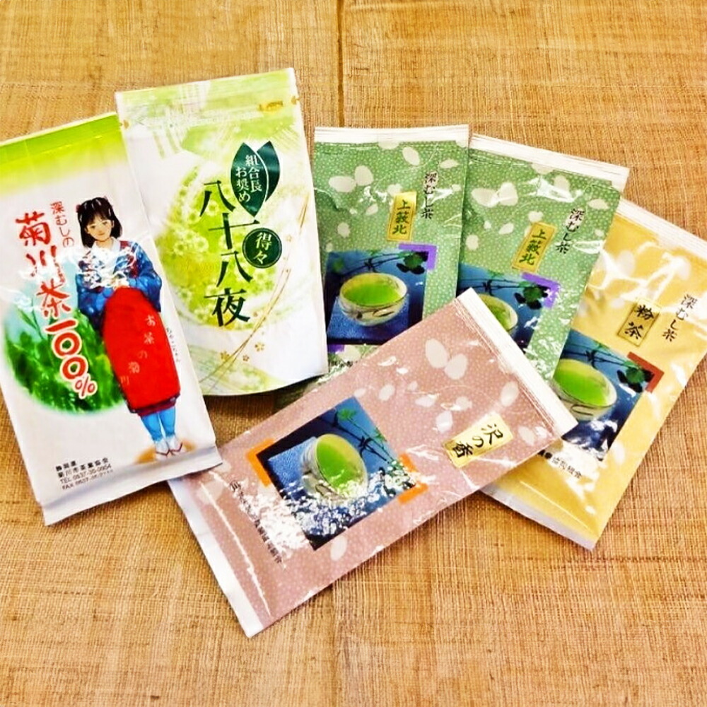 【ふるさと納税】深蒸し茶 静岡茶 農家の味くらべ 5種 6袋 セット 計700g 静岡産 菊川茶 深蒸し茶 得々八十八夜 八十八夜 煎茶 荒茶 荒茶仕上げ 粉茶 お茶 茶 緑茶 日本茶 詰め合わせ お取り寄せ 静岡県 菊川市 送料無料|静岡県菊川市
