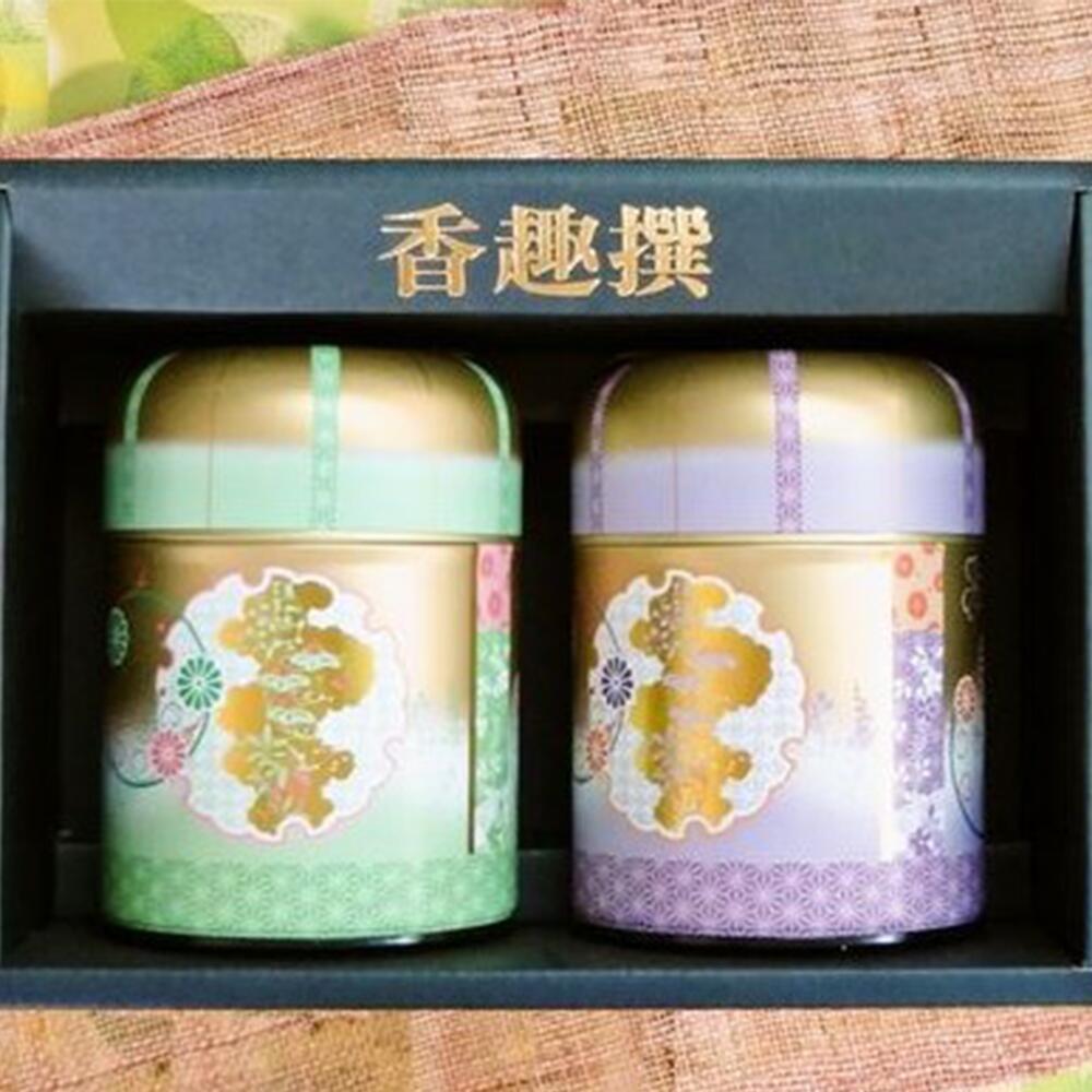 【ふるさと納税】学生さん達と考えました!世代を超えて愛される 深蒸し茶 ギフトセット 150g×2缶(化粧箱入)計300g 平安缶 静岡産 菊川産 お茶 茶 緑茶 日本茶 沢の香 茶葉 缶 お取り寄せ 静岡県 菊川市 送料無料|静岡県菊川市