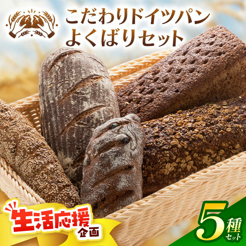 【ふるさと納税】自家製サワー種使用のこだわりドイツパンのよくばり5種セット | 高栄養 ミネラル 必須アミノ酸 低カロリー 本格的 静岡県 伊豆の国市|静岡県伊豆の国市