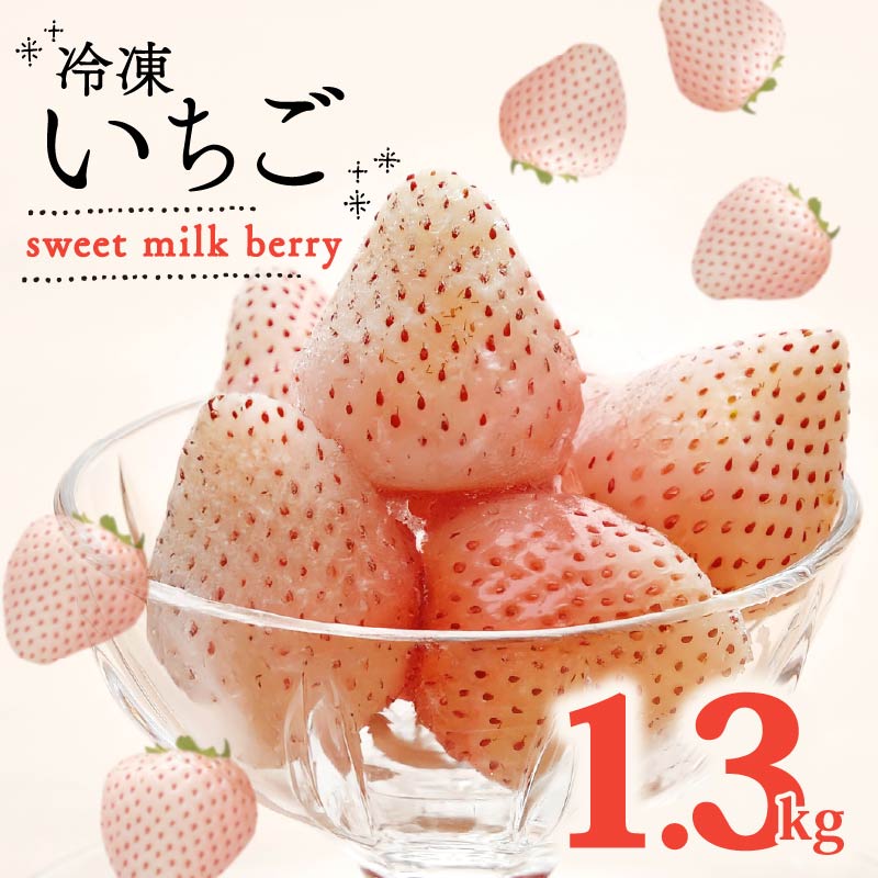 【ふるさと納税】 冷凍いちご 白いちご 計 1.3kg sweet milk berry 高級 イチゴ 苺 セット フルーツ 果物 ストロベリー 国産 スイーツ デザート 苺 冷凍いちご 冷凍イチゴ 冷凍苺 果物 アイス ジャム シャーベット 氷菓 冷凍 甘い画像