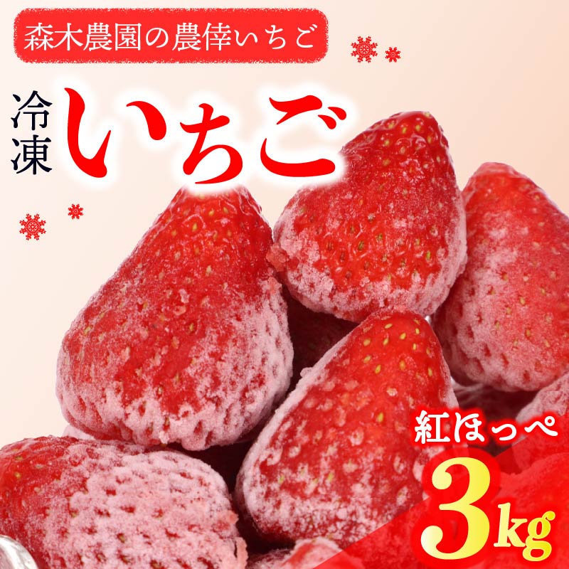 【ふるさと納税】 冷凍 いちご 苺 3kg 完熟 紅ほっぺ ヘタ取り いちご 静岡 限定 苺 冷凍いちご 果物 スイーツ いちご 紅ほっぺ 牧之原市 デザート フルーツ スイーツ アイス ジャム シャーベット ベリー 氷菓 冷凍 甘い オススメ ギフト 人気 紅ほっぺ 牧之原市 森木農園画像