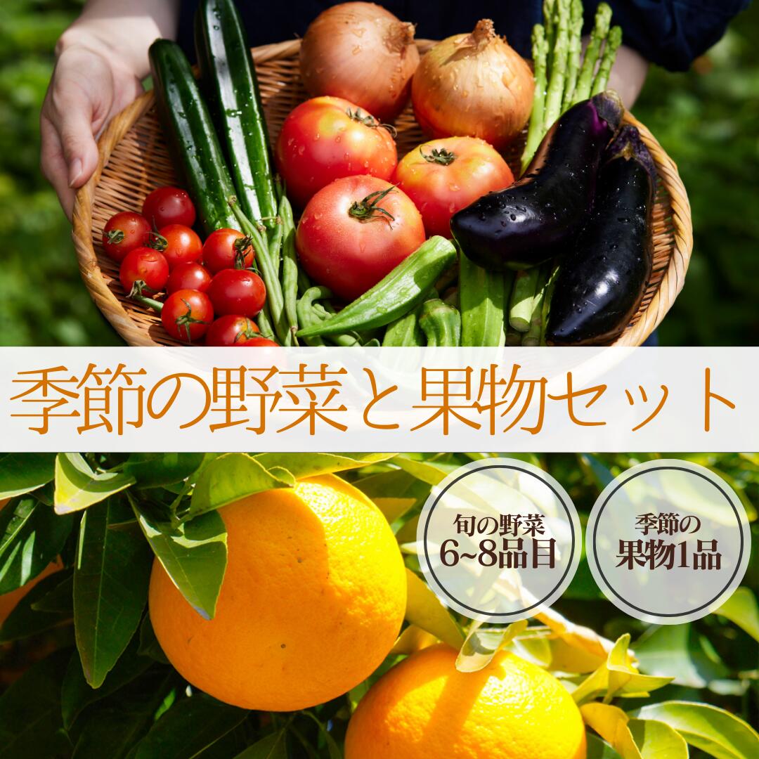 【ふるさと納税】季節の野菜と果物セット 7～9品 大容量 大満足 レシピ付き 旬 野菜 フルーツ 果物 定期便 お楽しみ 詰め合わせ 春 夏 秋 冬 おまかせ ギフト セット 新鮮 やさい 産地直送 直売所 美味しい 伊豆 南伊豆町 送料無料 湯の花